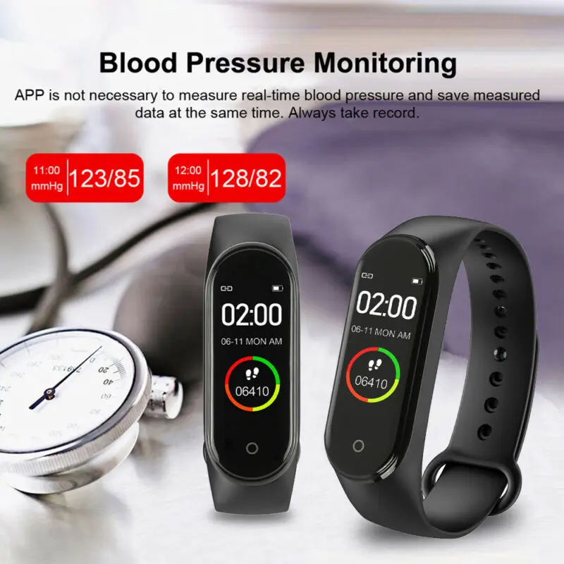M4 смарт цифровые часы браслет для мужчин и женщин с сердечного ритма в режиме