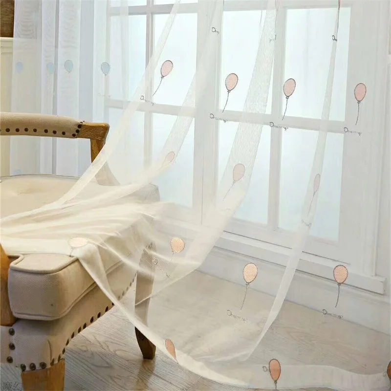 Finished Balloon Embroidery Curtain Tulle For Living Room Bedroom Children's Room Window Screening kitchen Sheer Curtain T252#4
Finished Balloon Embroidery Curtain Tulle For Living Room Bedroom Children's Room Window Screening kitchen Sheer Curtain T252#4