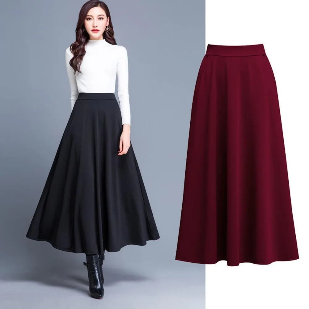 Autumn Women Elegant Classic Solid High Waist Loose Dress Skirt Large Swing Pleated Mid-Length Office Lady OL Dress
Autumn Women Elegant Classic Solid High Waist Loose Dress Skirt Large Swing Pleated Mid-Length Office Lady OL Dress