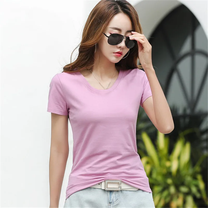 Summer short-sleeved t-shirt female new student self-cultivation Korean women's simple solid color inner base shirt N139
Summer short-sleeved t-shirt female new student self-cultivation Korean women's simple solid color inner base shirt N139