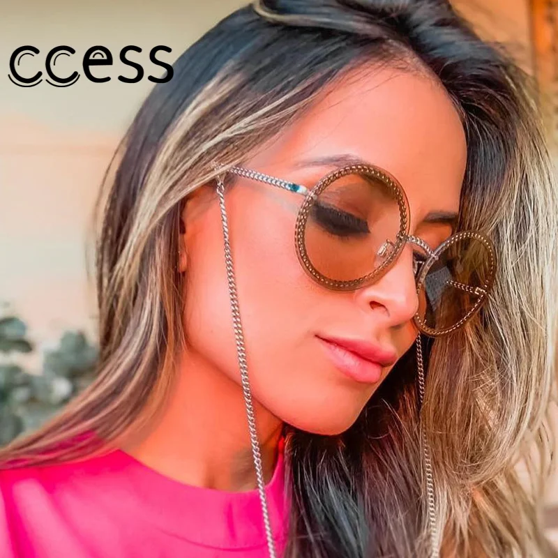 Brand Round Sunglasses Women Luxury Rimless Feamle Shades Europe Popular Ins Sun Glasses Oculos De Sol Feminino With No Chain
Brand Round Sunglasses Women Luxury Rimless Feamle Shades Europe Popular Ins Sun Glasses Oculos De Sol Feminino With No Chain