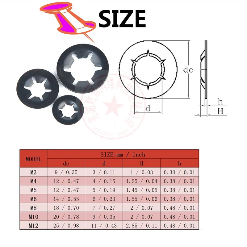 65Mn M3 M4 M5 M6 M8M10 Tooth Starlock Push On Locking Washers Speed Clips Fasteners Assortment Kit Quick Speed Locking Washers
65Mn M3 M4 M5 M6 M8M10 Tooth Starlock Push On Locking Washers Speed Clips Fasteners Assortment Kit Quick Speed Locking Washers