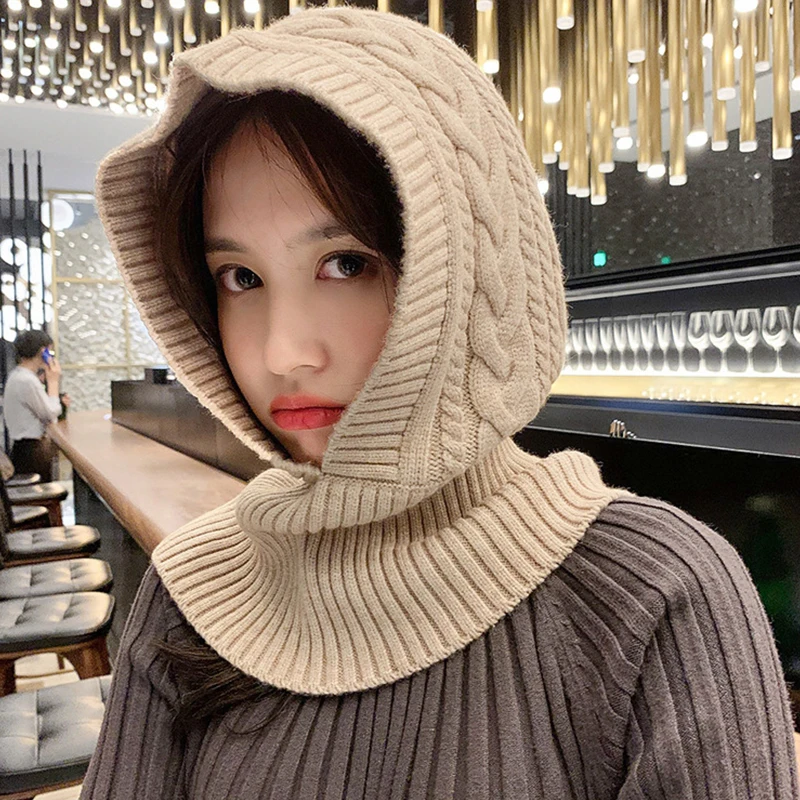 Knitted Hats Woman Casual Solid Warm Black Red Warmth Hat Scarf Womans Bibs Bonnet Femme Winter Outdoor Thickened Neck Ring Hats
Knitted Hats Woman Casual Solid Warm Black Red Warmth Hat Scarf Womans Bibs Bonnet Femme Winter Outdoor Thickened Neck Ring Hats