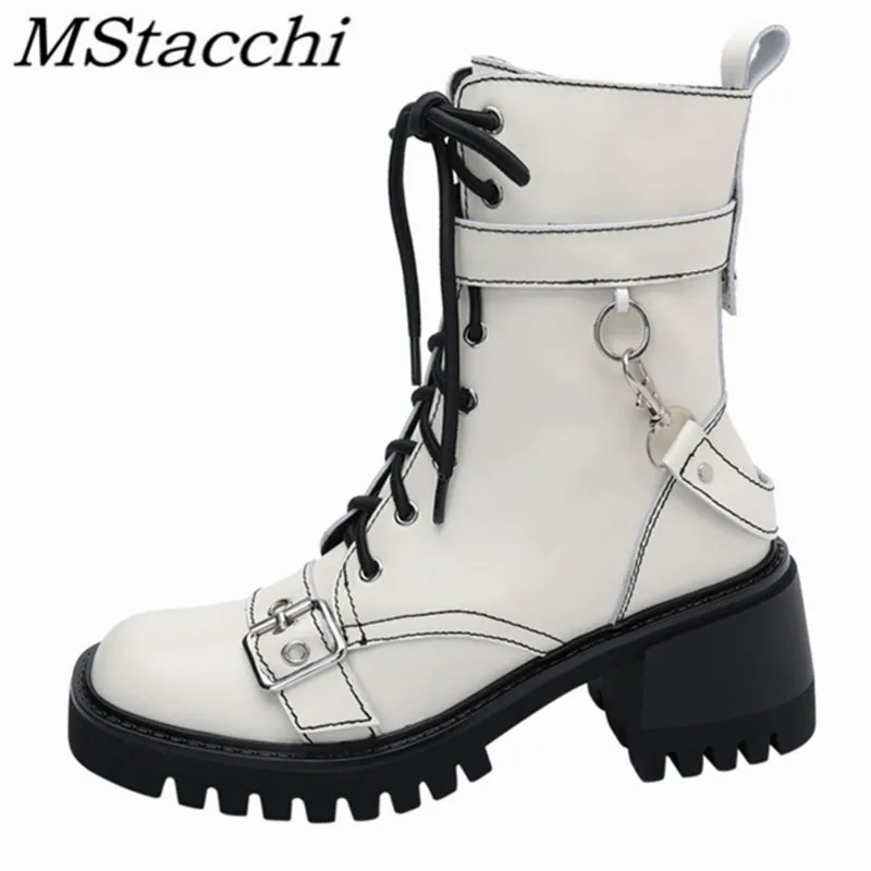 MStacchi Lady 2021 Autumn Ankle Boots Leather Square Toe Breathable Lace-Up Solid Color Black Buckle Elegant Women Rubber Shoes 
MStacchi Lady 2021 Autumn Ankle Boots Leather Square Toe Breathable Lace-Up Solid Color Black Buckle Elegant Women Rubber Shoes