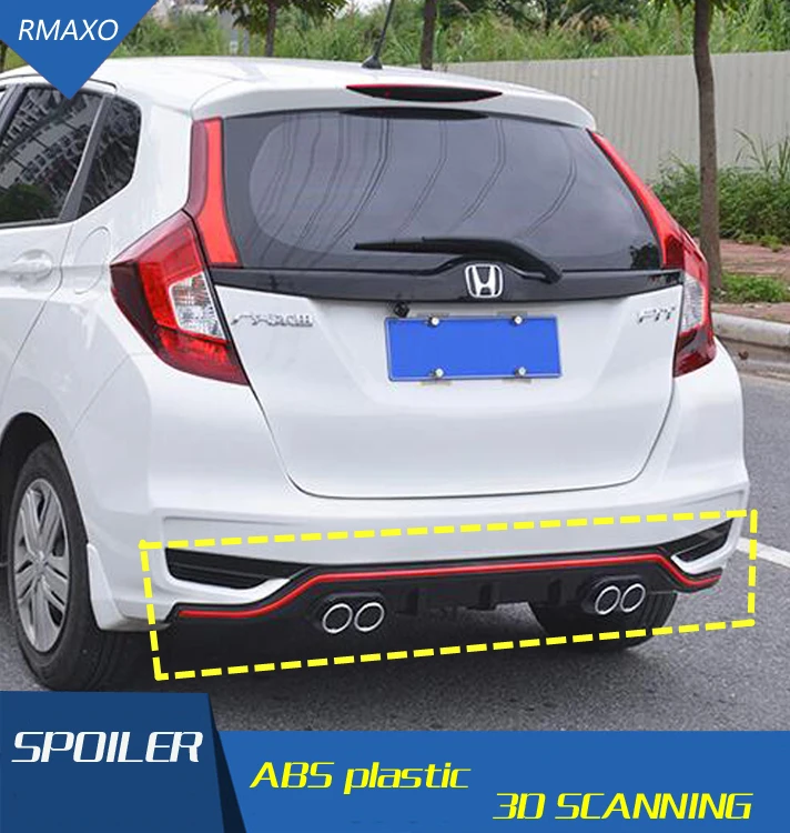Для Honda fit Jazz Body kit спойлер 2018 2019 для 4CK ABS задний передний бампер диффузор защитные