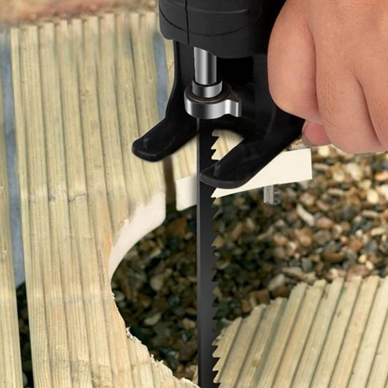 Electric Drill Modified Reciprocating Saw Adapter Hand Tool Saw Power Drill Metal PVC Woodworking Tool 15 PCS Saw Blades 
Electric Drill Modified Reciprocating Saw Adapter Hand Tool Saw Power Drill Metal PVC Woodworking Tool 15 PCS Saw Blades