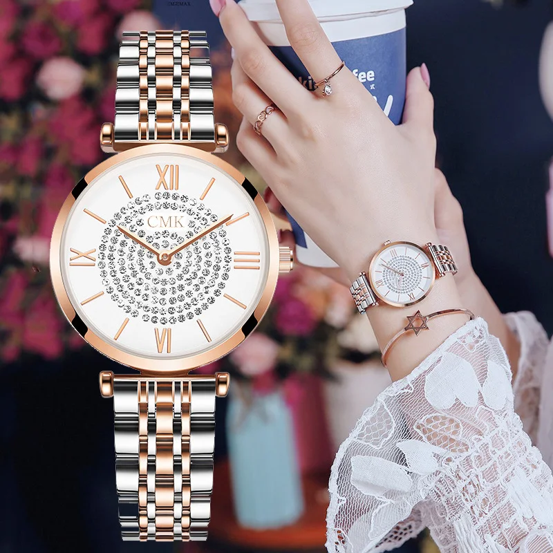 Luxury Gypsophila Diamond Women Dress Watches Top Brand Stainless Steel Waterproof Quartz Wristwatch for Gift relogio feminino
Luxury Gypsophila Diamond Women Dress Watches Top Brand Stainless Steel Waterproof Quartz Wristwatch for Gift relogio feminino