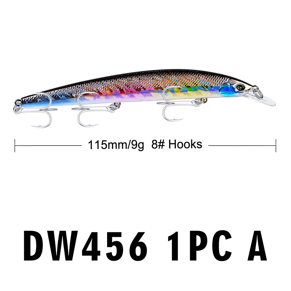 1Pcs Lifelike Swim bait Minnow Sinking Fishing Lure 115mm 9g Crankbait Hard Bait Tight Wobbler Jerkbait Plastic Isca Fish
1Pcs Lifelike Swim bait Minnow Sinking Fishing Lure 115mm 9g Crankbait Hard Bait Tight Wobbler Jerkbait Plastic Isca Fish