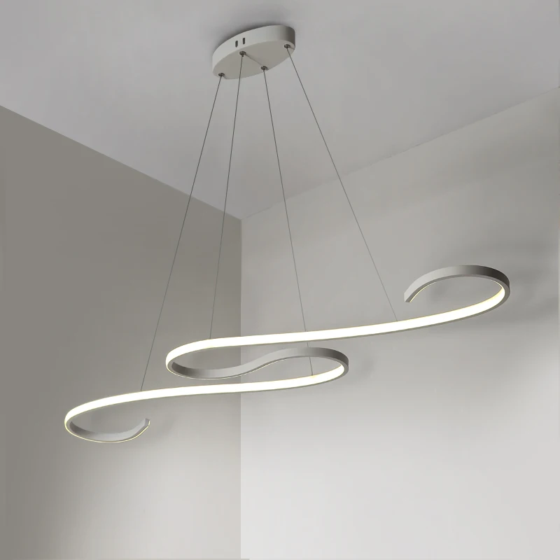 S Shape Black or White Finish Modern led chandeliers for Dining Room Kitchen Room Hanging Pendant chandelier fixtures 110V 220V
S Shape Black or White Finish Modern led chandeliers for Dining Room Kitchen Room Hanging Pendant chandelier fixtures 110V 220V