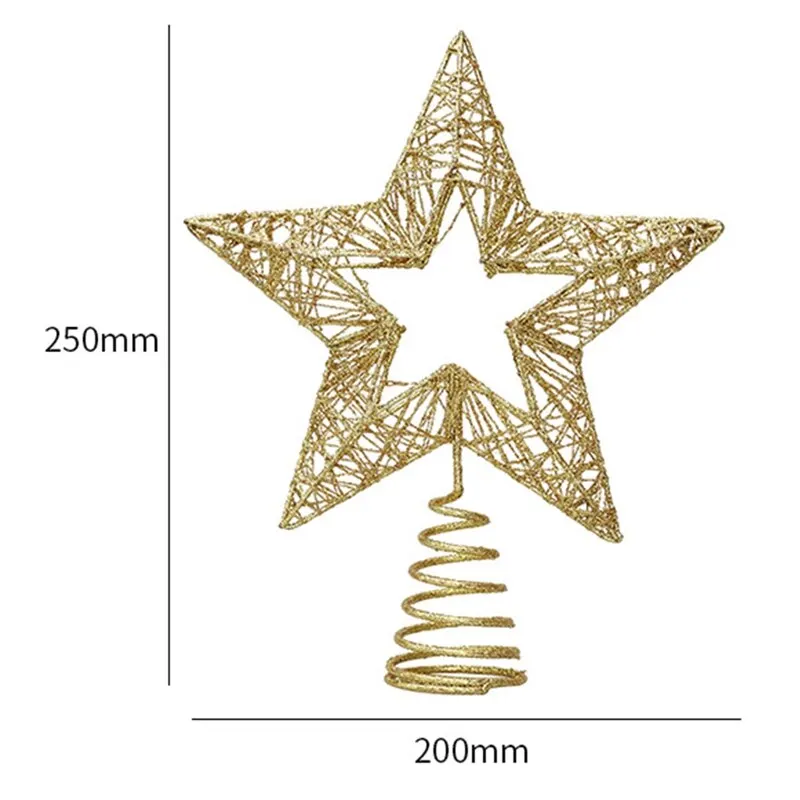 Christmas Crafts Christmas Tree Tree Top Star Iron Decoration Props Hollow Five-pointed Star Tree Top Star
Christmas Crafts Christmas Tree Tree Top Star Iron Decoration Props Hollow Five-pointed Star Tree Top Star