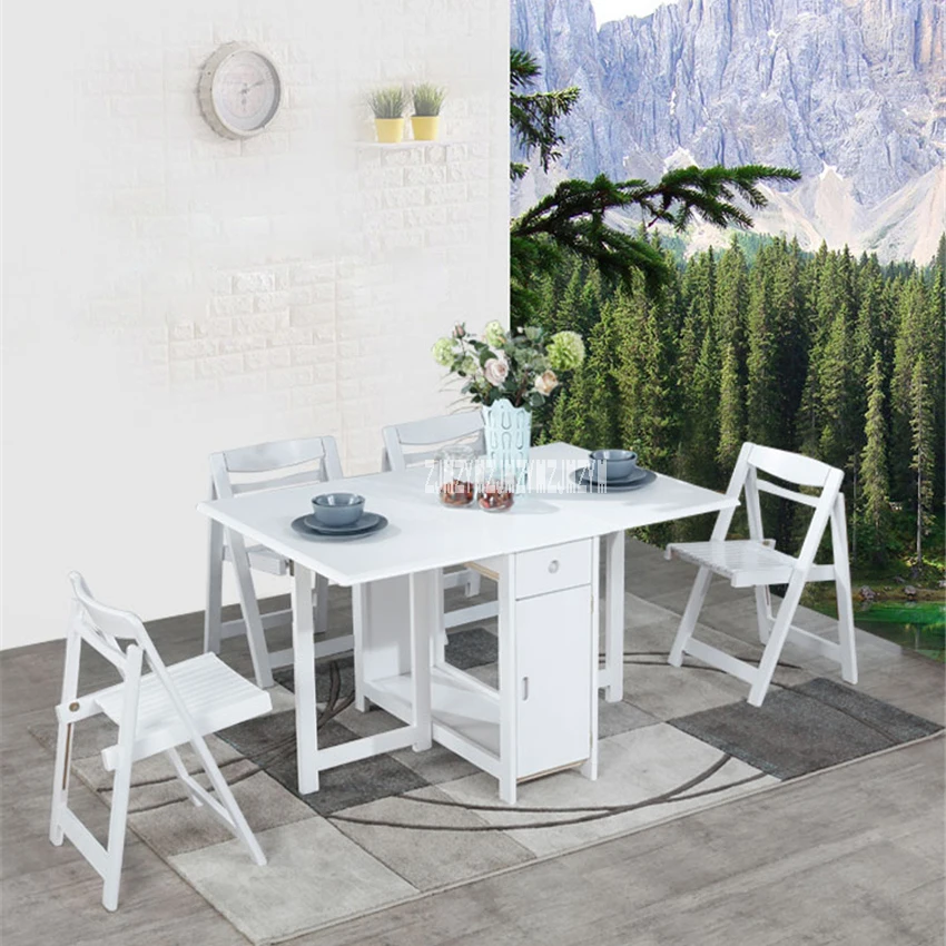 Household Solid Wood Table Chair Set Modern Minimalist Kitchen Telescopic Dinner Table Small Folding Dining Table With 4 Chairs
Household Solid Wood Table Chair Set Modern Minimalist Kitchen Telescopic Dinner Table Small Folding Dining Table With 4 Chairs