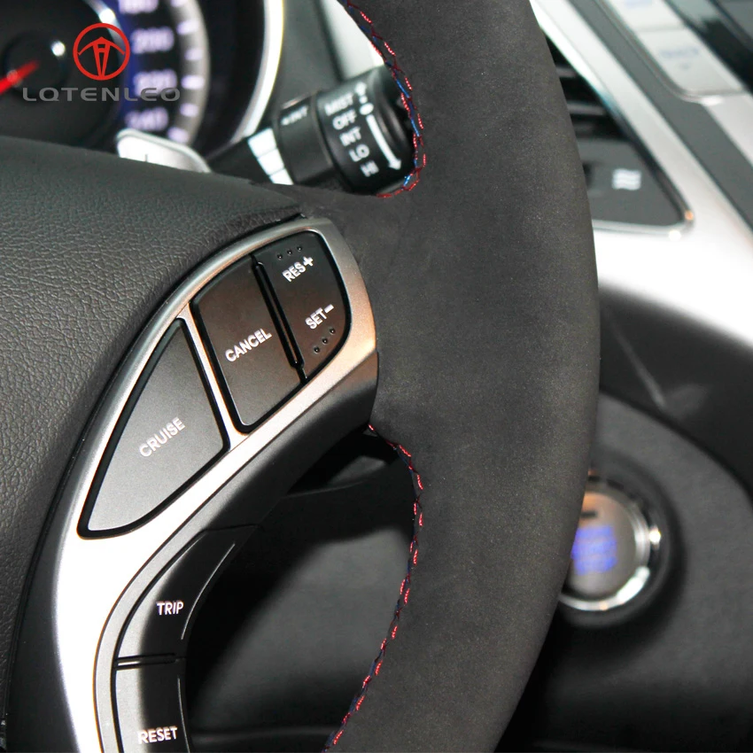 LQTENLEO Black Genuine Leather Suede DIY Hand-stitched Steering Wheel Cover for Hyundai Elantra 2011-2016 Avante i30 2012-2016
LQTENLEO Black Genuine Leather Suede DIY Hand-stitched Steering Wheel Cover for Hyundai Elantra 2011-2016 Avante i30 2012-2016