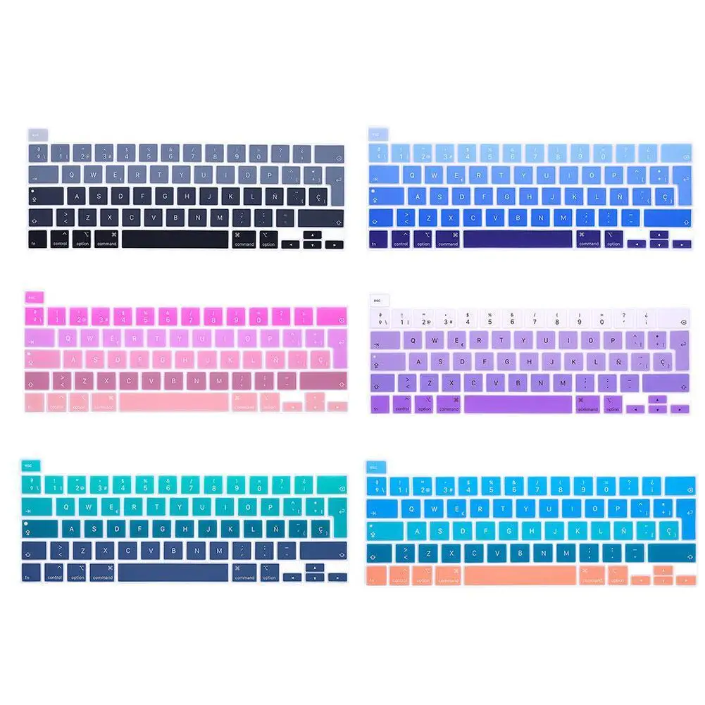 European Version Of Apple Keyboard Film Rainbow Color Spanish Skin Inch For MacBook Keyboard Pro Cover Silicone 16 2019 New C9L7
European Version Of Apple Keyboard Film Rainbow Color Spanish Skin Inch For MacBook Keyboard Pro Cover Silicone 16 2019 New C9L7