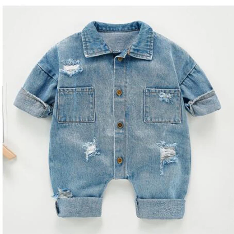 Cowboy Long Sleeve Baby Boys Girls Brolen Hole Jumpsuits 2021 Autumn Clothes Pure Overalls Newborn Baby Girls Rompers Children
Cowboy Long Sleeve Baby Boys Girls Brolen Hole Jumpsuits 2021 Autumn Clothes Pure Overalls Newborn Baby Girls Rompers Children