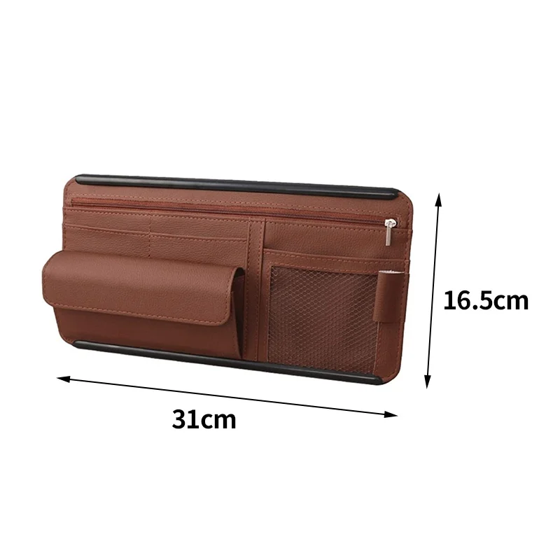 1PC Car Sun Visor Glasses Storage Bag PU Leather Auto Sunshade Plate Sunglasses Clip Organizer Ornament Car Interior Accessories
1PC Car Sun Visor Glasses Storage Bag PU Leather Auto Sunshade Plate Sunglasses Clip Organizer Ornament Car Interior Accessories