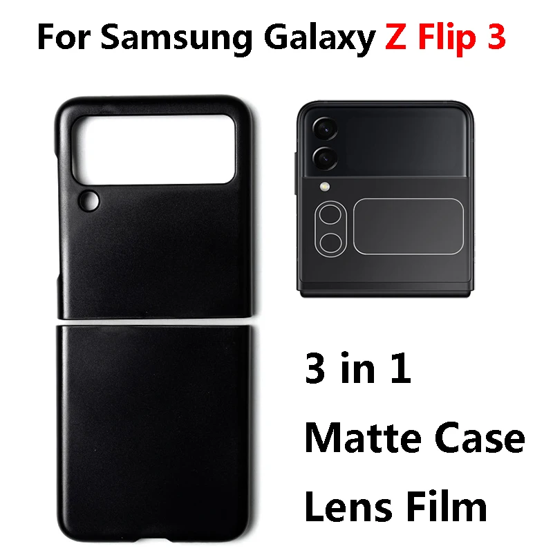 3 In 1 Case Lens Film for Samsung Galaxy Z Flip 3 Lens Tempered Glass Matte Black Transparent Case for Samsung Galaxy Z Flip3
3 In 1 Case Lens Film for Samsung Galaxy Z Flip 3 Lens Tempered Glass Matte Black Transparent Case for Samsung Galaxy Z Flip3