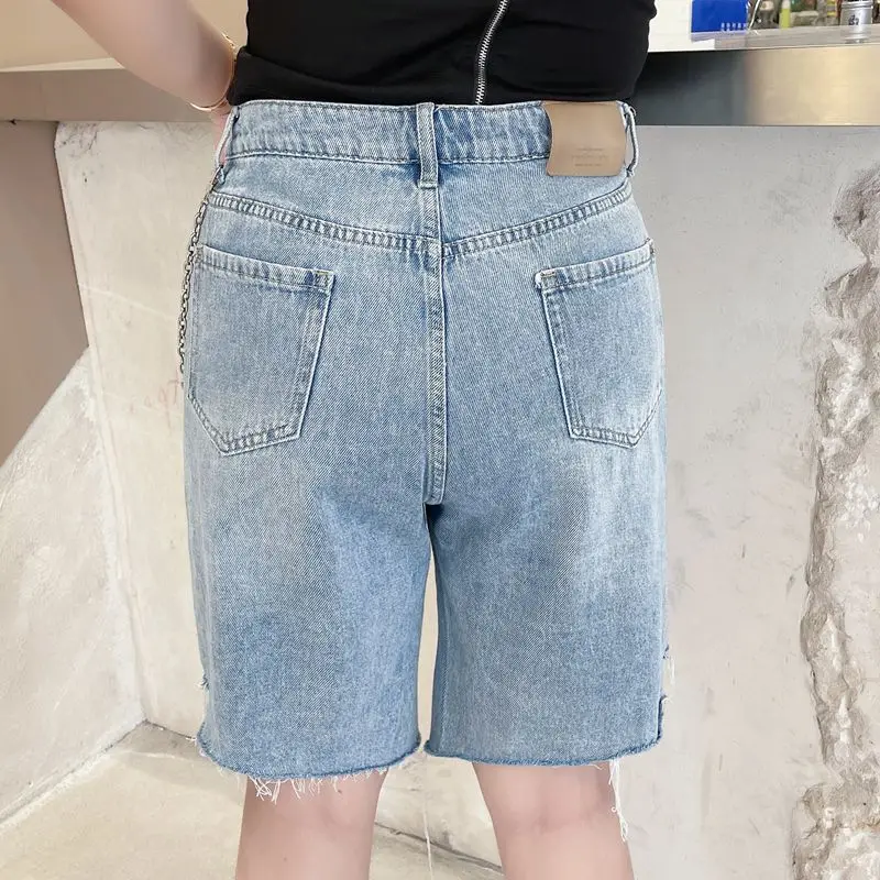 2021 Plus Size Women's Fat MM Korean Version of The Straight Decorative Chain Loose Denim Ripped Pants Ripped Jeans for Women
2021 Plus Size Women's Fat MM Korean Version of The Straight Decorative Chain Loose Denim Ripped Pants Ripped Jeans for Women