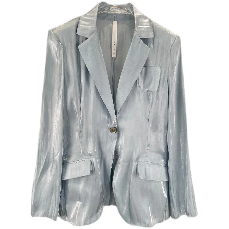 Ladies Summer Solid Color Spliced Loose Thin Blazer Female Slim Designed Blouse High Version Ladies New Casual Vintage Top ML185
Ladies Summer Solid Color Spliced Loose Thin Blazer Female Slim Designed Blouse High Version Ladies New Casual Vintage Top ML185