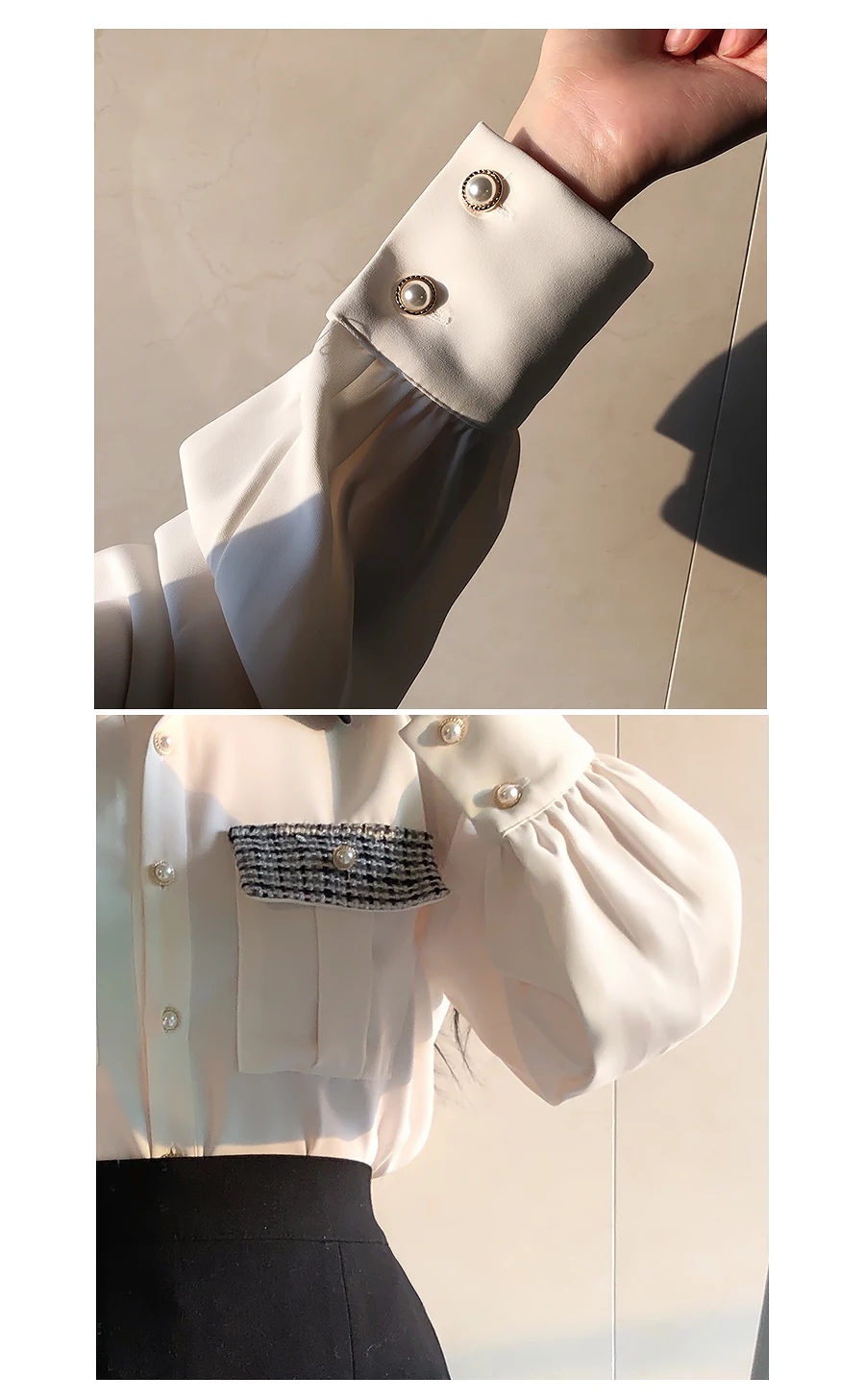 Women's Blouse The New Fashion Top Casual Shirts Chiffon Polo Shirt Long Sleeve Blouses Splicing Pocket 10020 Dropshipping
Women's Blouse The New Fashion Top Casual Shirts Chiffon Polo Shirt Long Sleeve Blouses Splicing Pocket 10020 Dropshipping