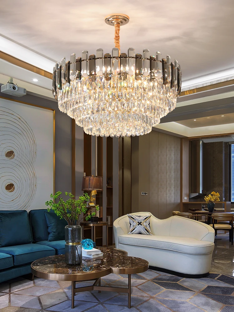 Modern light luxury chandelier living room lamp simple atmospheric crystal lamp high-end villa dining room lamp bedroom lamp
Modern light luxury chandelier living room lamp simple atmospheric crystal lamp high-end villa dining room lamp bedroom lamp
