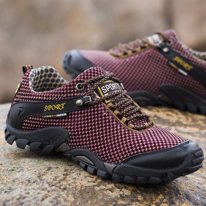 Summer Outdoor Hiking Shoes Men Cow Leather Breathable Camping Climbing Trekking Shoes Men Mountain Boots Waterproof Sneakers
Summer Outdoor Hiking Shoes Men Cow Leather Breathable Camping Climbing Trekking Shoes Men Mountain Boots Waterproof Sneakers