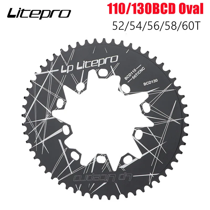 Litepro Folding Bike Oval Chainring 110BCD/130BCD 52/54T/56T/58T/60T Aluminium Alloy Road Bike Chainring Oval Bicycle Chainwheel
Litepro Folding Bike Oval Chainring 110BCD/130BCD 52/54T/56T/58T/60T Aluminium Alloy Road Bike Chainring Oval Bicycle Chainwheel