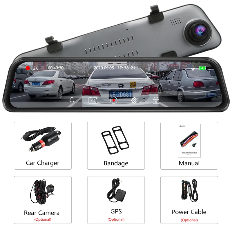JMCQ 12 inch 2K Ultra HD Dash camera Dual Lens 4G Camera Recorder Cycle Car DVR Recording G-sensor add Backup camera 2560X1440P
JMCQ 12 inch 2K Ultra HD Dash camera Dual Lens 4G Camera Recorder Cycle Car DVR Recording G-sensor add Backup camera 2560X1440P