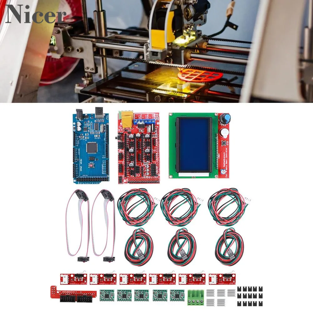 Комплект для 3D-принтера RAMPS 1,4 + для контроллера Mega 2560 CH340 + 12864 + Детали платы микросхемы A4988 подходят для Reprap практичные аксессуары
Комплект для 3D-принтера RAMPS 1,4 + для контроллера Mega 2560 CH340 + 12864 + Детали платы микросхемы A4988 подходят для Reprap практичные аксессуары