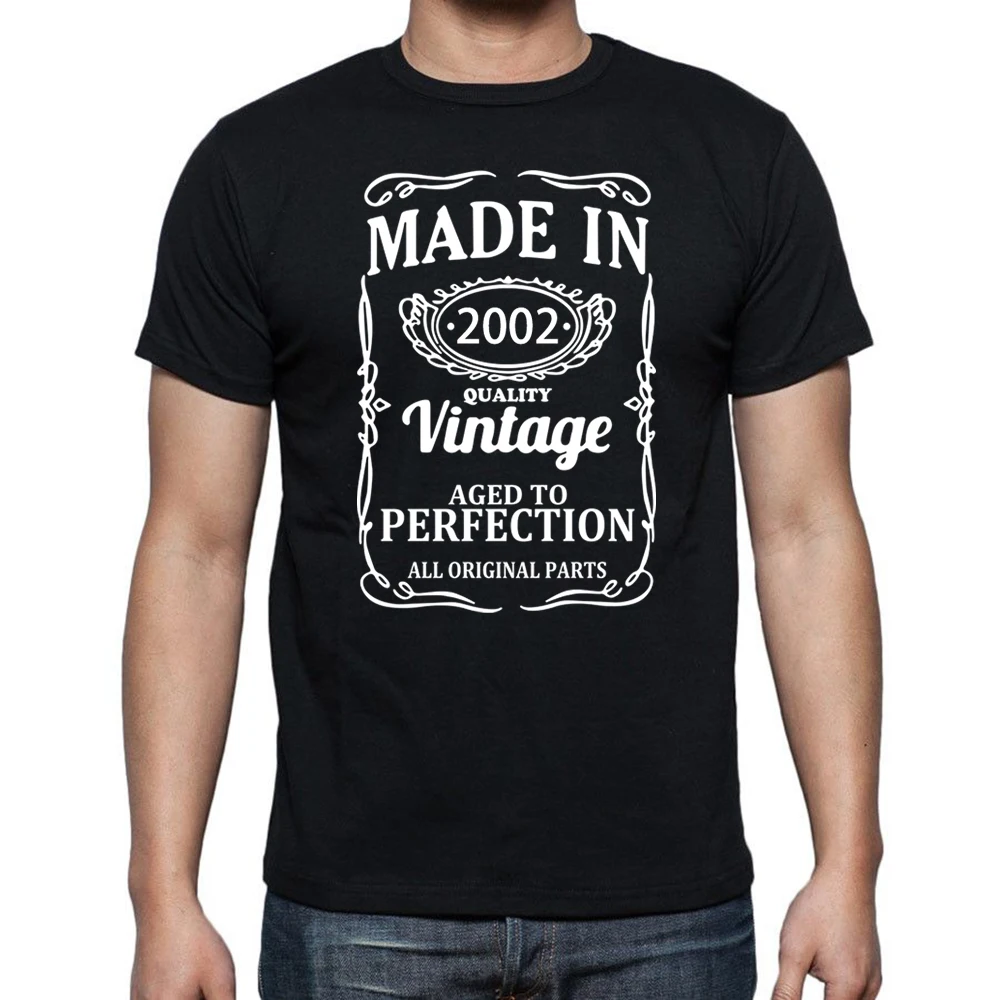 Vintage Made In 2002 T Shirt Birthday Present Funny Unisex Graphic Fashion New Cotton Short Sleeve Novelty O-Neck Father T-shirt
Vintage Made In 2002 T Shirt Birthday Present Funny Unisex Graphic Fashion New Cotton Short Sleeve Novelty O-Neck Father T-shirt