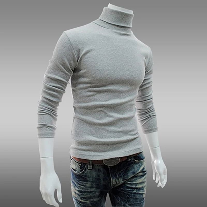 Mens Autumn Fitness Skinny Shirt Tops Fashion Basic All Match High Collar T shirt Casual Knitted Slim Pullover Streetwear New
Mens Autumn Fitness Skinny Shirt Tops Fashion Basic All Match High Collar T shirt Casual Knitted Slim Pullover Streetwear New
