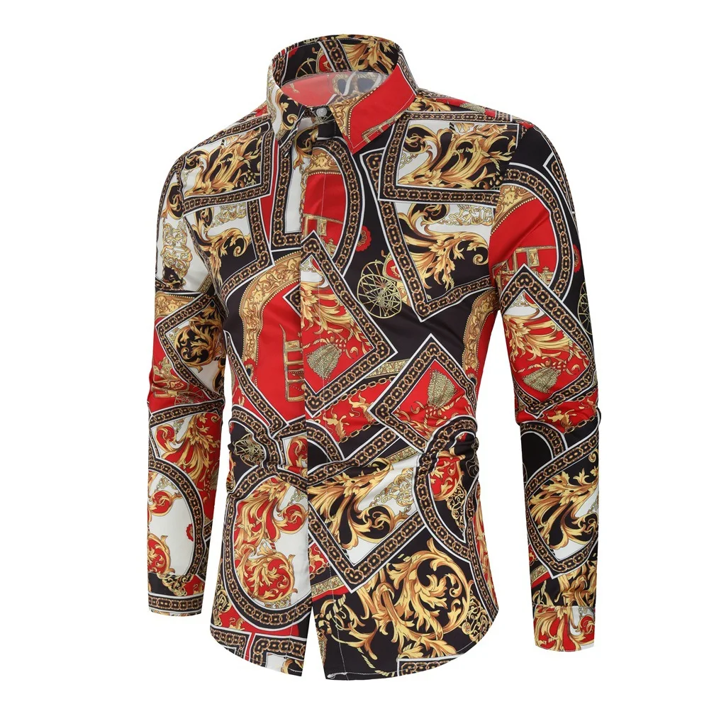 Hawaiian Style Men's Long Sleeve Print Shirts Casual Stand Collar Single Button Loose Shirt Apparel Comfort Tops Beach Shirt 
Hawaiian Style Men's Long Sleeve Print Shirts Casual Stand Collar Single Button Loose Shirt Apparel Comfort Tops Beach Shirt