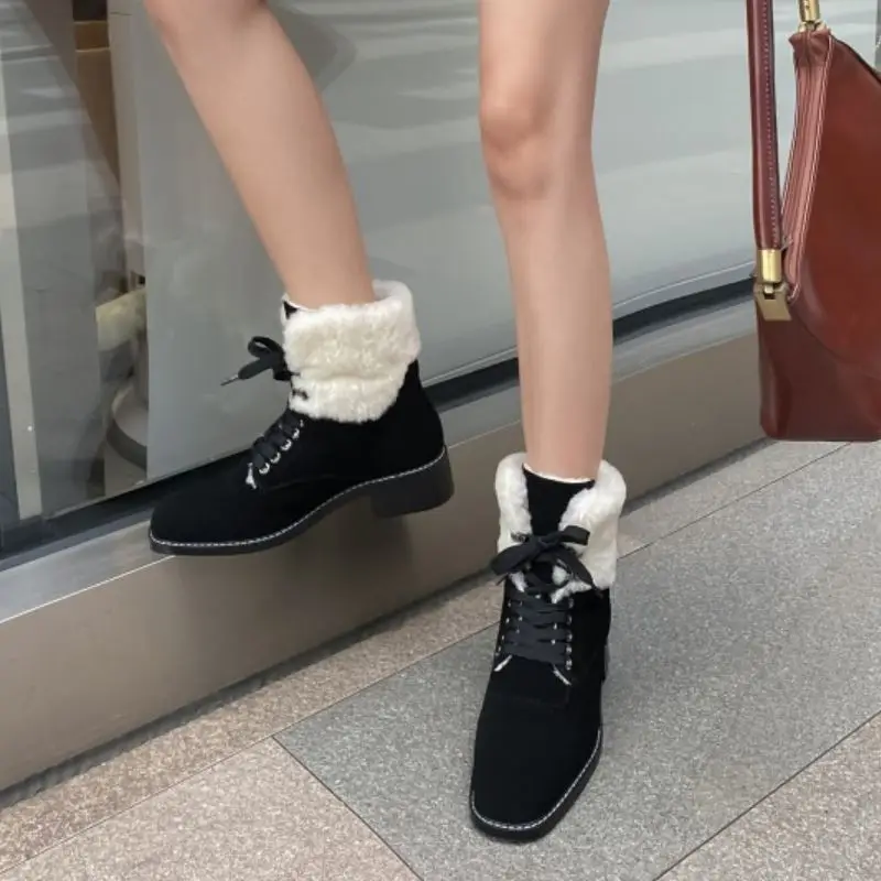 RIZABINA Real Leatehr Snow Boots Women Cross Strap High Heel Winter Shoes Woman Warm Fur Ankle Boot Lady Footwear Size 34-41 
RIZABINA Real Leatehr Snow Boots Women Cross Strap High Heel Winter Shoes Woman Warm Fur Ankle Boot Lady Footwear Size 34-41