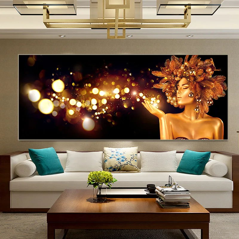 African Art Gold Sexy Women Paintings Canvas Pop Posters and Prints Scandinavian Wall Art Picture Living Room Home Decor Cuadros
African Art Gold Sexy Women Paintings Canvas Pop Posters and Prints Scandinavian Wall Art Picture Living Room Home Decor Cuadros