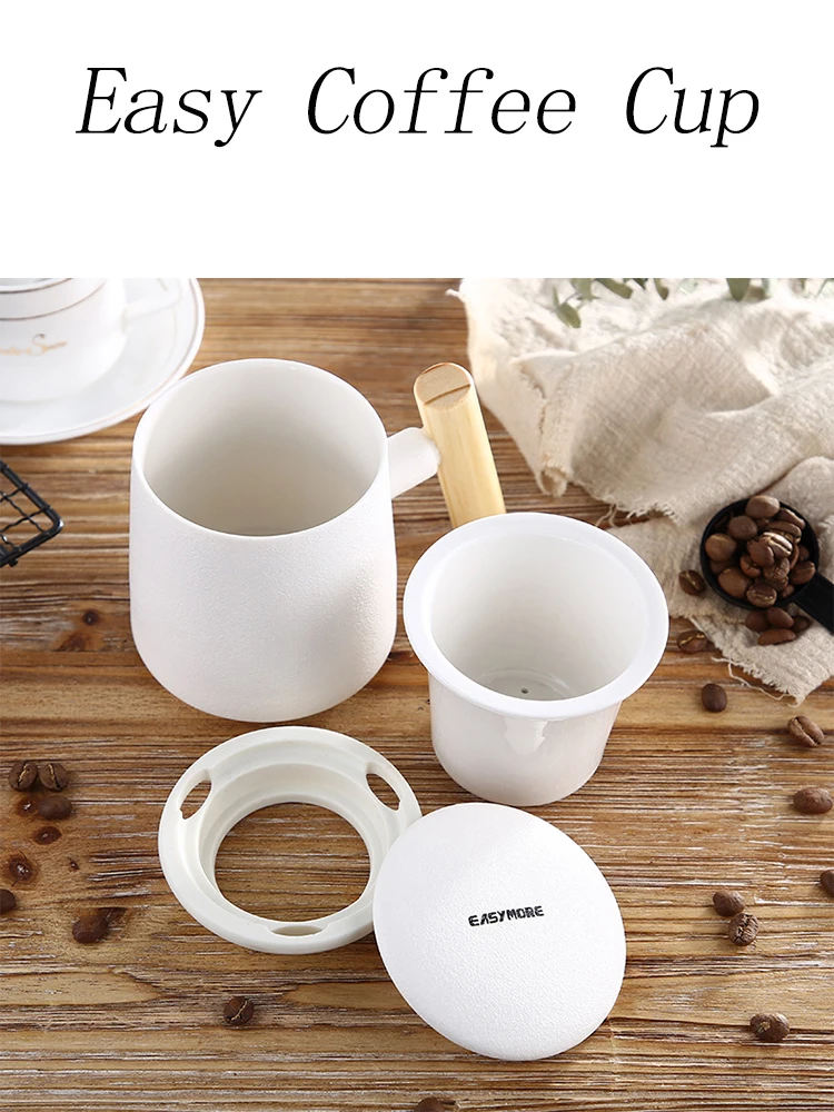 200ml Filter Tea And Coffee Integrated Coffee Cup Home Office Portable White Creative Exquisite Ceramic mug Coffee Appliance
200ml Filter Tea And Coffee Integrated Coffee Cup Home Office Portable White Creative Exquisite Ceramic mug Coffee Appliance