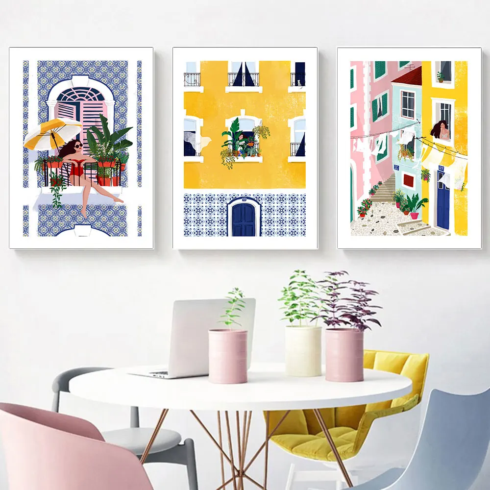 Canvas Painting Lisbon Girl Poster Window Plant City Street Print Wall Art Yellow Travel Room Decor Picture On The Wall Decor
Canvas Painting Lisbon Girl Poster Window Plant City Street Print Wall Art Yellow Travel Room Decor Picture On The Wall Decor
