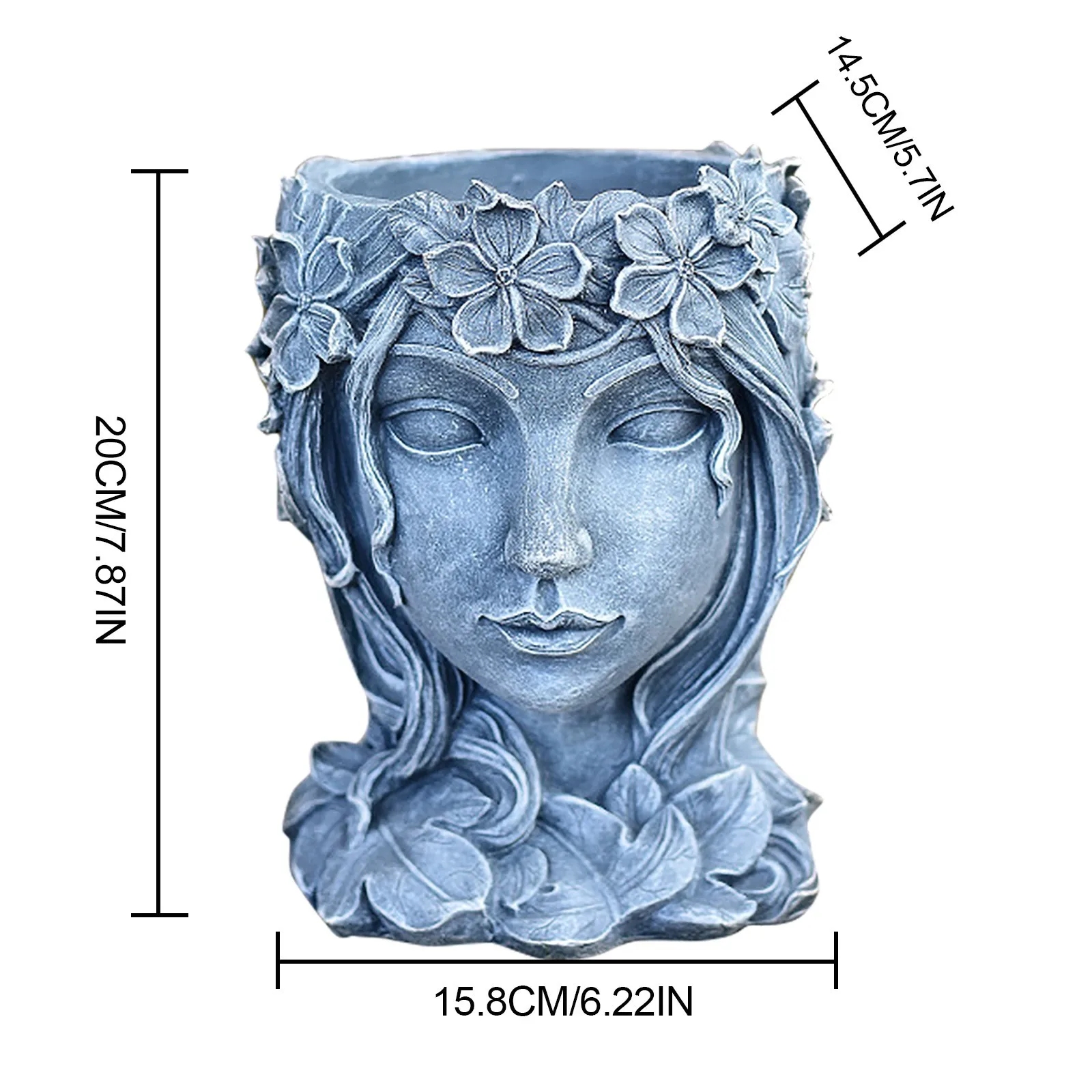 Girl Statue Planter Pots Head Planter Face Flower Pot Decorative Indoor Outdoor Hanging Doll Vase Bonsai Pot Jarrones Decor
Girl Statue Planter Pots Head Planter Face Flower Pot Decorative Indoor Outdoor Hanging Doll Vase Bonsai Pot Jarrones Decor