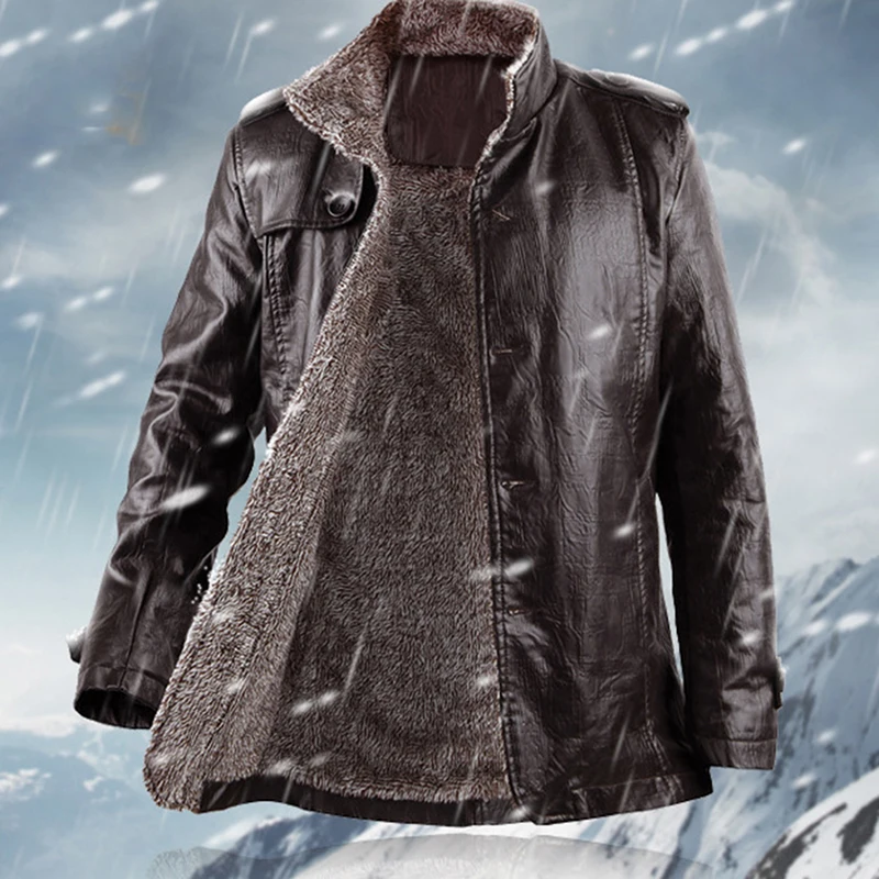 Motorcycle Jacket High Quality Leather Jacket Men Coats Brand PU Outerwear Men Business Winter Faux Fur Male Thck Warm
Motorcycle Jacket High Quality Leather Jacket Men Coats Brand PU Outerwear Men Business Winter Faux Fur Male Thck Warm
