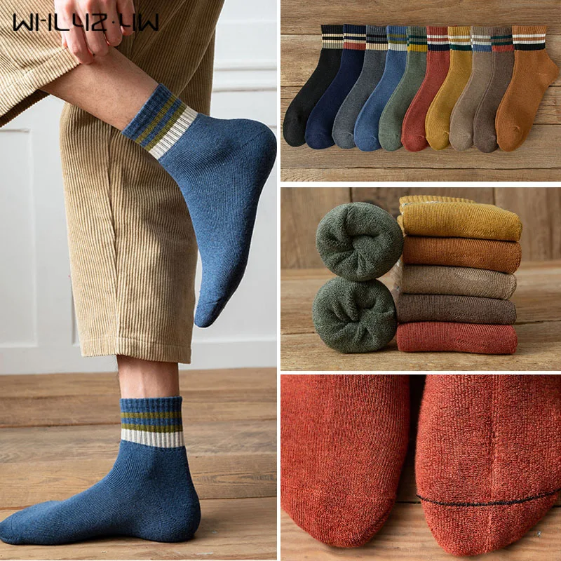 Business Man Short Socks Organic Cotton Winter Thick Striped Solid Breathable Soft Elastic Thermal Socks Warm Sokken Hot Sell
Business Man Short Socks Organic Cotton Winter Thick Striped Solid Breathable Soft Elastic Thermal Socks Warm Sokken Hot Sell