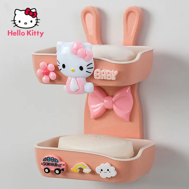 Hello Kitty Cartoon Wall Hanging Double Layer Soap Soap Box Toilet Paste Free Punching and Draining Cute Household Storage Rack
Hello Kitty Cartoon Wall Hanging Double Layer Soap Soap Box Toilet Paste Free Punching and Draining Cute Household Storage Rack