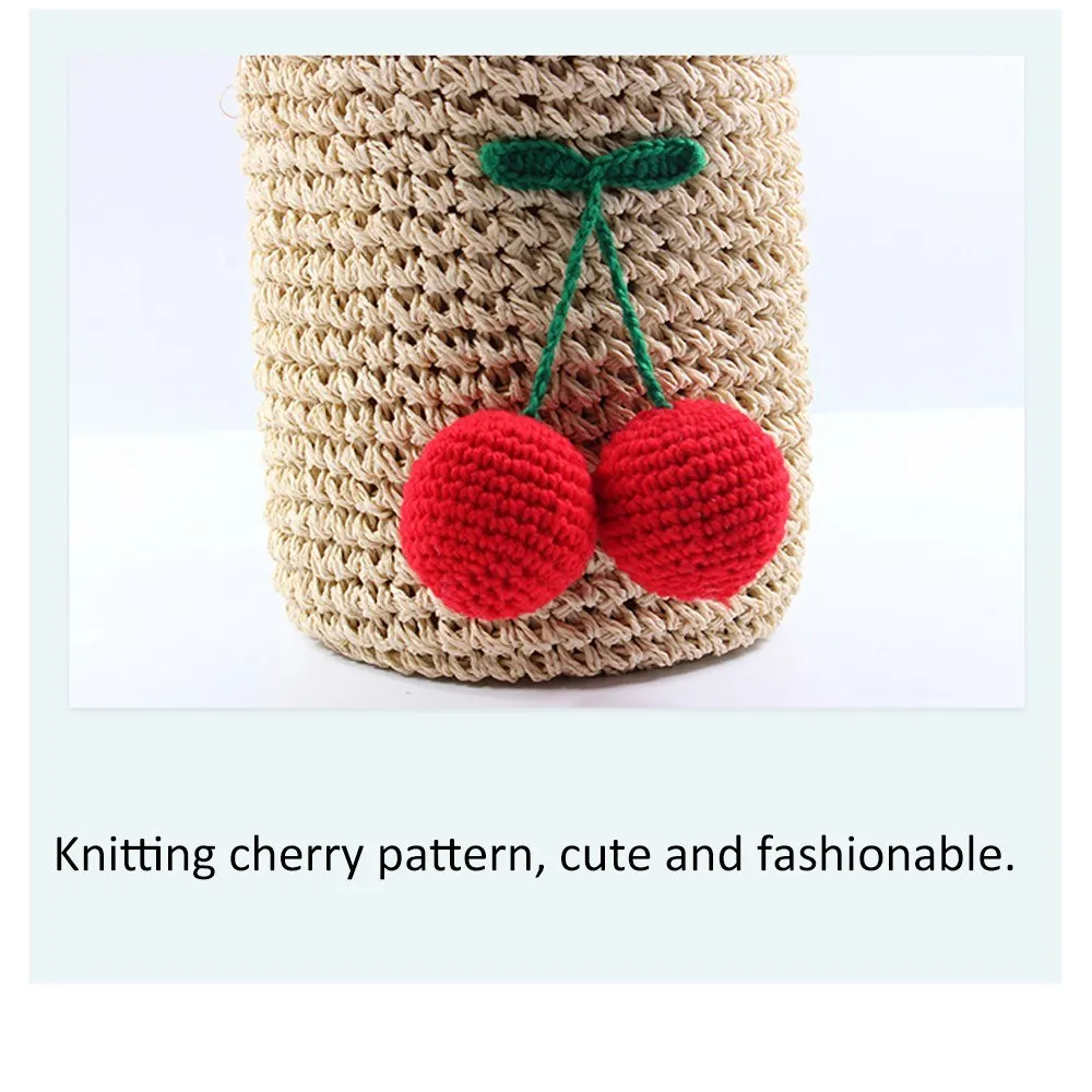 Fashionable Cute Cherry Weave Bag Vacationing Beach Summer Paper Strings Shoulder Bags Beautiful and Elegant Well Design for Wom
Fashionable Cute Cherry Weave Bag Vacationing Beach Summer Paper Strings Shoulder Bags Beautiful and Elegant Well Design for Wom