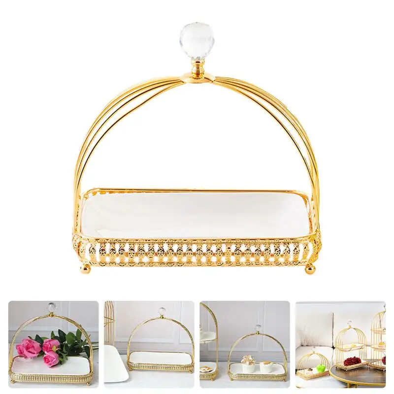 1 Set Of Cake Display Rack Dessert Storage Rack With Ceramic Tray Kitchen Foods Cake Display Rack Party Tableware (Golden)
1 Set Of Cake Display Rack Dessert Storage Rack With Ceramic Tray Kitchen Foods Cake Display Rack Party Tableware (Golden)