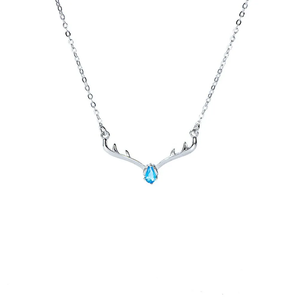 Fashion Christmas Antler Ladies Necklace S925 Sterling Silver Diamond Inlaid Personality Accessories Girls
Fashion Christmas Antler Ladies Necklace S925 Sterling Silver Diamond Inlaid Personality Accessories Girls
