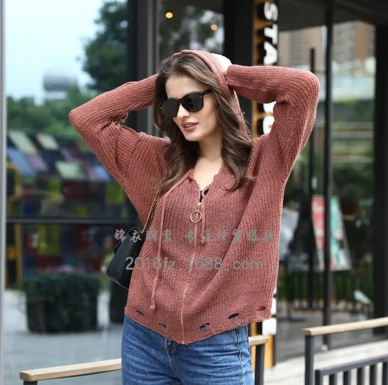 2019 High Quality Hooded Cardigan Women Sweater Solid Ladies Knitted Outwear Female Loose Sweaters Open Stitch with Zipper
2019 High Quality Hooded Cardigan Women Sweater Solid Ladies Knitted Outwear Female Loose Sweaters Open Stitch with Zipper