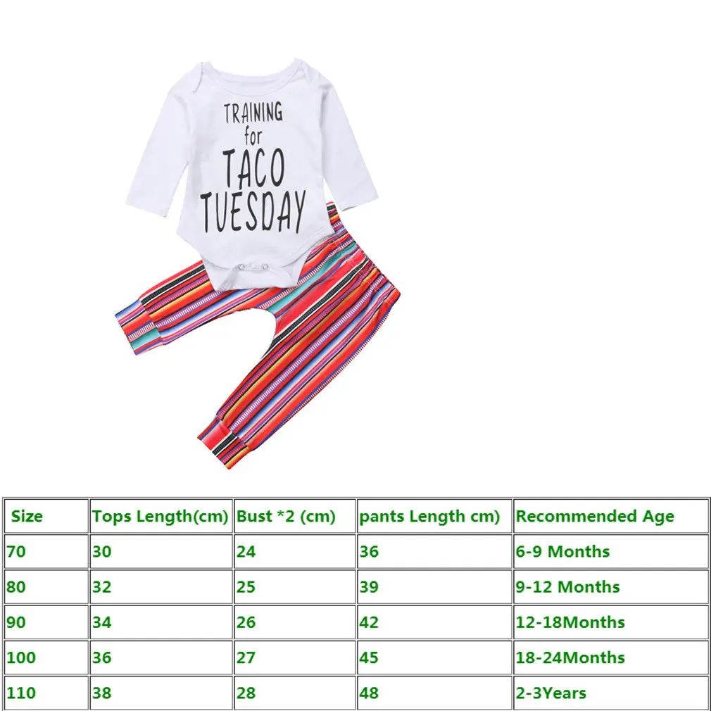 Striped Autumn Newborn Baby Girls Clothes Long Sleeve Romper Bodysuit Jumpsuit Pants 2PCS Outfits Baby Clothing Sets 0-24M 
Striped Autumn Newborn Baby Girls Clothes Long Sleeve Romper Bodysuit Jumpsuit Pants 2PCS Outfits Baby Clothing Sets 0-24M