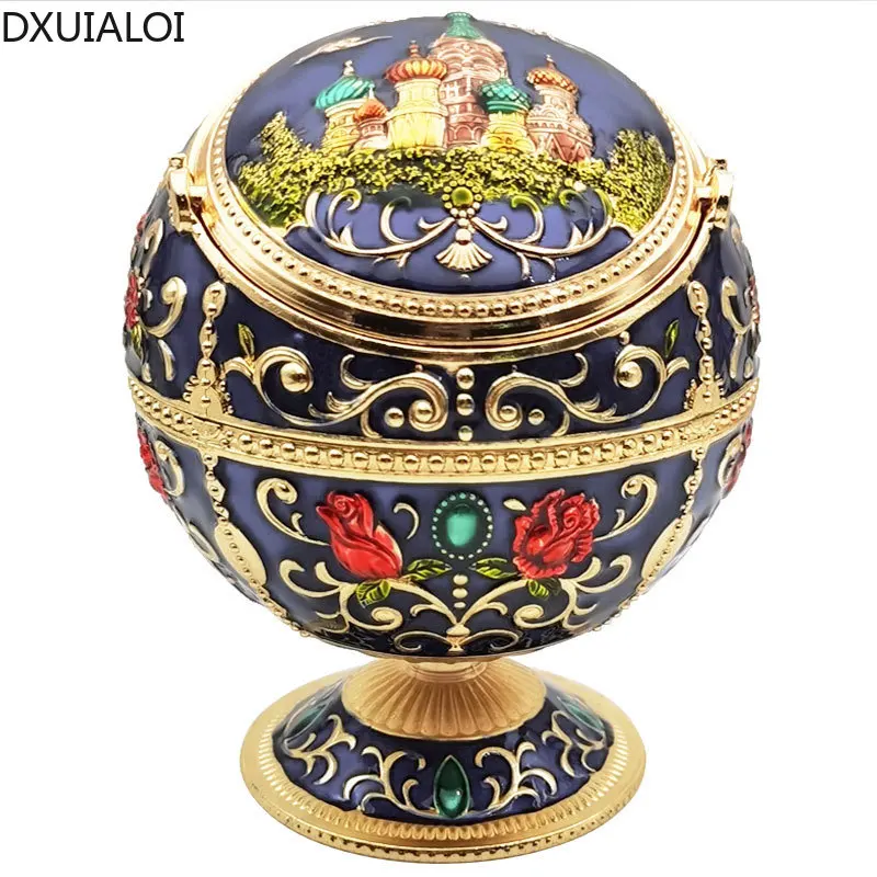 DXUIALOI creative personality ashtray globe model with cover windproof household metal material smoke cup home decoration
DXUIALOI creative personality ashtray globe model with cover windproof household metal material smoke cup home decoration