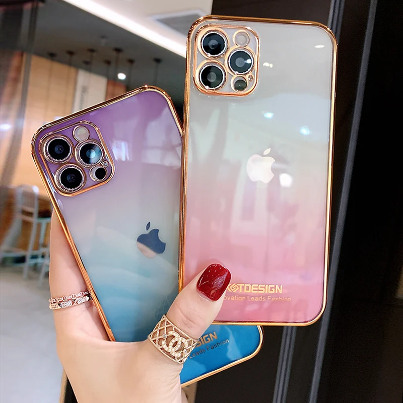 Luxury Fashion Transparent gradient Plating Soft Silicone Phone Case For iPhone 13 12 11 Pro MaxX XR XS Max 7 8 Plus 7P 8P Cover
Luxury Fashion Transparent gradient Plating Soft Silicone Phone Case For iPhone 13 12 11 Pro MaxX XR XS Max 7 8 Plus 7P 8P Cover