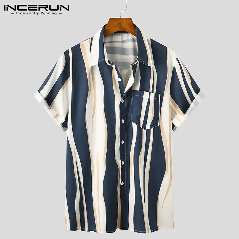 Fashion Printed Men Casual Shirt Streetwear Short Sleeve Lapel Button Breathable Camisas 2021 Summer Tops Men Clothing INCERUN
Fashion Printed Men Casual Shirt Streetwear Short Sleeve Lapel Button Breathable Camisas 2021 Summer Tops Men Clothing INCERUN