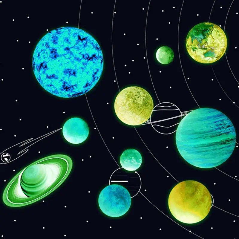 10PCS Creative Universe Glow In Dark Sticker Kids System Planet Luminous Wall Sticker Children Science Education Room Decoration
10PCS Creative Universe Glow In Dark Sticker Kids System Planet Luminous Wall Sticker Children Science Education Room Decoration