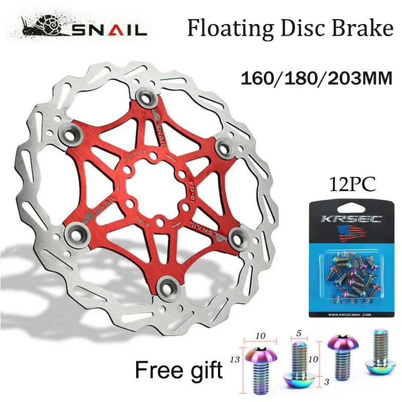 2pc SNAIL Floating Brake Rotor 160mm Bike Floating Disc Brake Strong Heat Dissipation Disc brake Pad Cycling Accessories
2pc SNAIL Floating Brake Rotor 160mm Bike Floating Disc Brake Strong Heat Dissipation Disc brake Pad Cycling Accessories