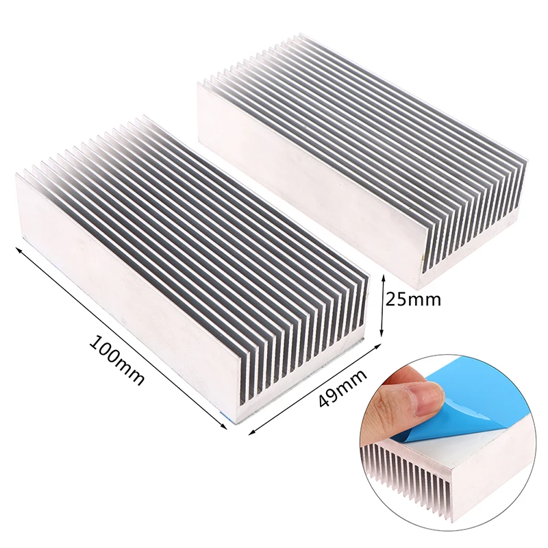 1PC 100*49*25MM Aluminum Heatsink Cooling Pad High Power LED IC Chip Cooler Radiator
1PC 100*49*25MM Aluminum Heatsink Cooling Pad High Power LED IC Chip Cooler Radiator
